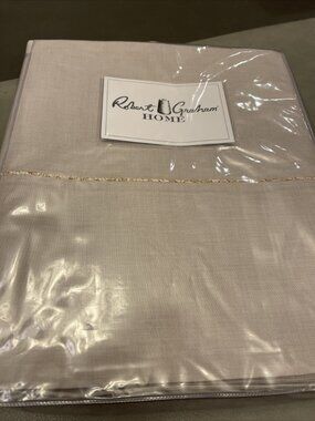 Robert Graham Home Biscotto Queen Flat Sheet Beige Long Staple Cotton